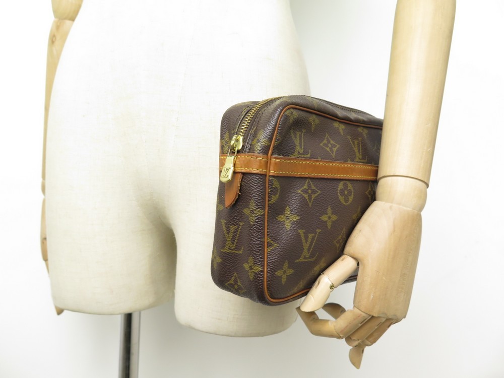 Louis Vuitton Compiegne 23 M51847 Brown Monogram Clutch Bag 11548