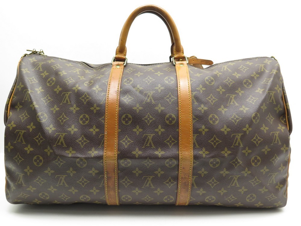 Vuitton - Bag - Hand - Pochette - M51980 – Sac de voyage Louis Vuitton  Keepall 55 cm en toile monogram marron et cuir naturel - Monogram - Louis -  Prix des sacs Louis Vuitton L'aimable d'occasion - Accessoires