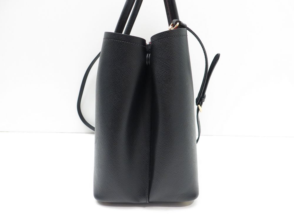 sac a main prada b2756t 2way double en cuir noir