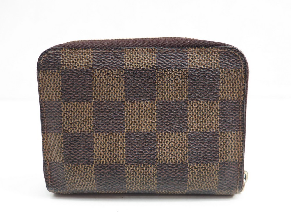 Louis Vuitton Damier Ebene Zippy Coin Purse N63070-black