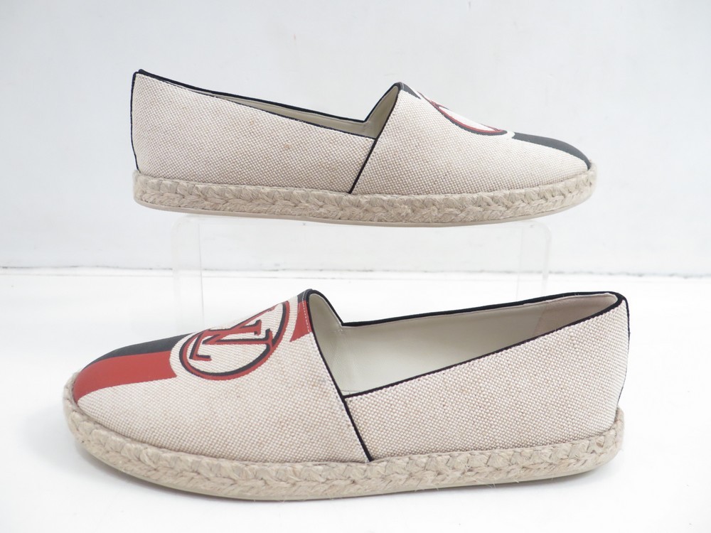 Louis Vuitton Blue Shore Canvas Postcard Platform Espadrilles Beige Light  blue Dark blue Modal ref.492480 - Joli Closet