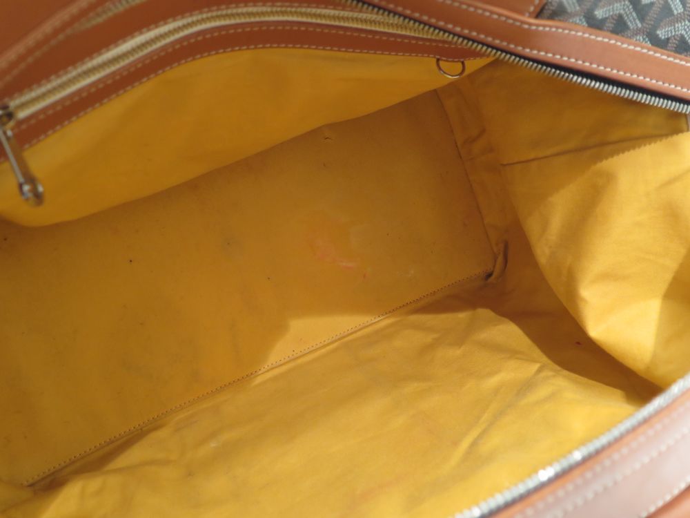 Goyard Boeing 45 travel bag in Black/Brown Goyardine canvas and leather,  SHW at 1stDibs