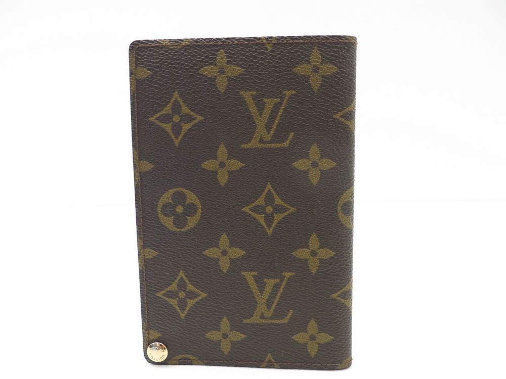 Lot - LOUIS VUITTON Mini porte document/passeport Louis Vuitton en toile  monogram et cuir marron