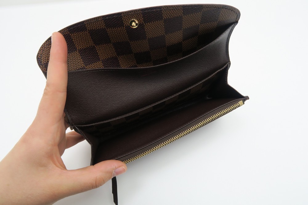 Pre-Owned Louis Vuitton N63019 Portofeuil Emily Damier Ebene Long Wallet  Canvas Ladies (Good) 