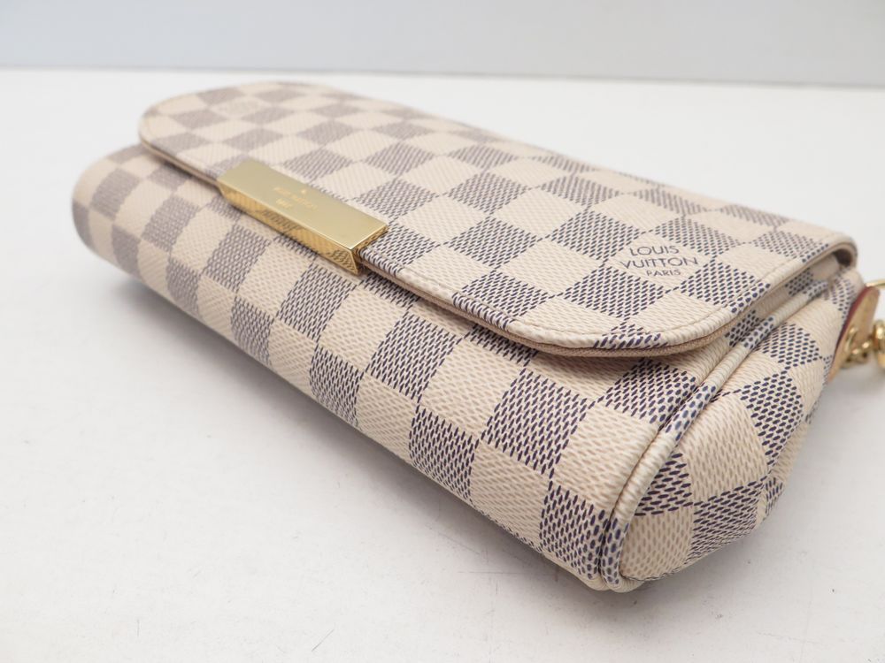 LOUIS VUITTON LOUIS VUITTON Favorite PM Shoulder bag N41277 Damier Azur  canvas Ivory Used LV N41277