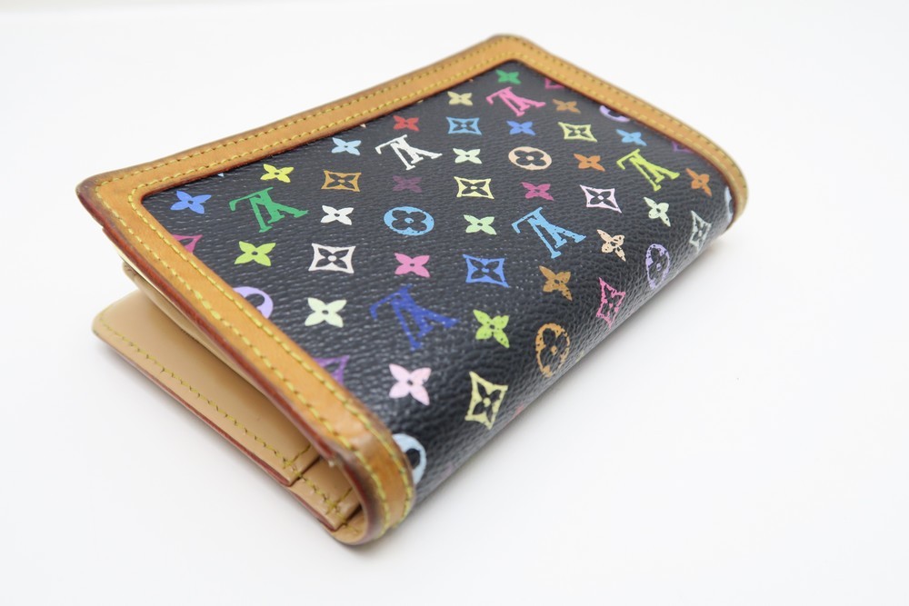 Takashi Murakami x Louis Vuitton White Monogram Multicolore Porte-Monnaie  Viennois Wallet