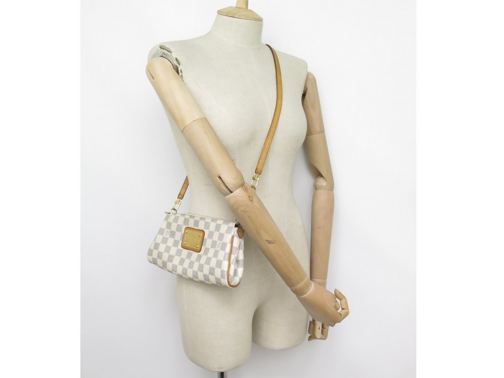 sac a main louis vuitton eva en toile damier azur