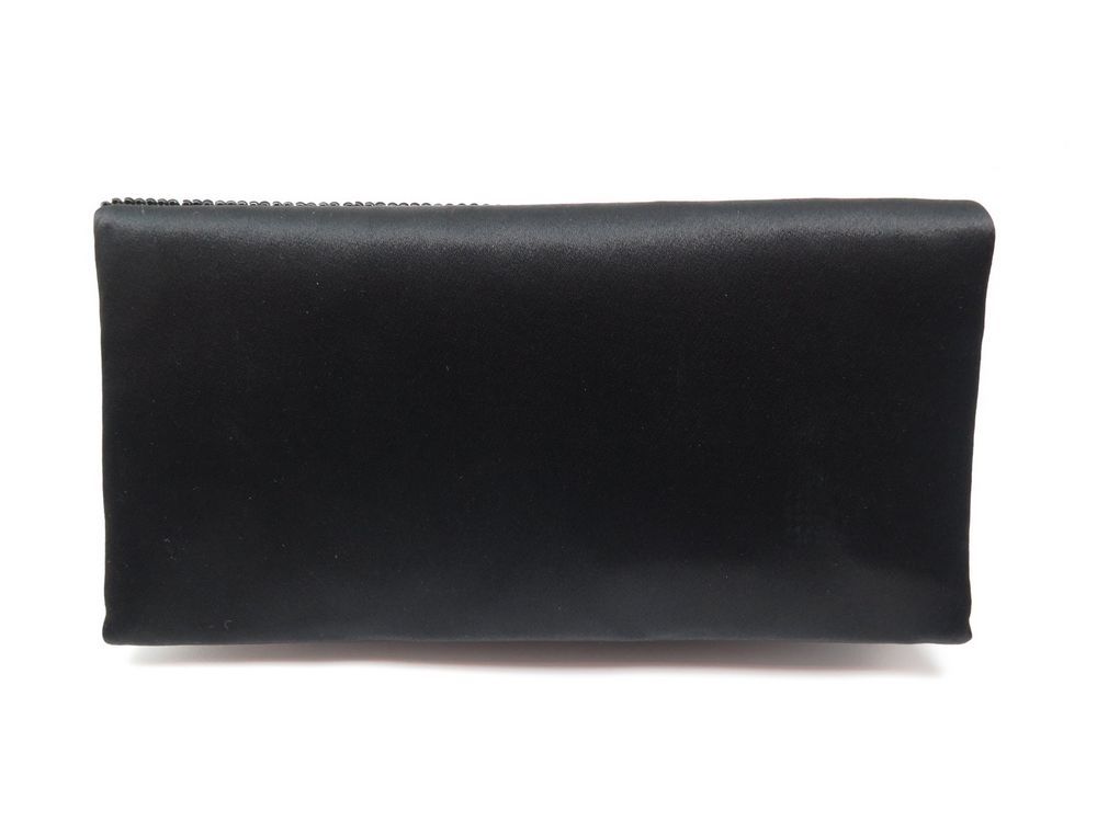 Outlet Daniel Swarovski Black Leather Clutch