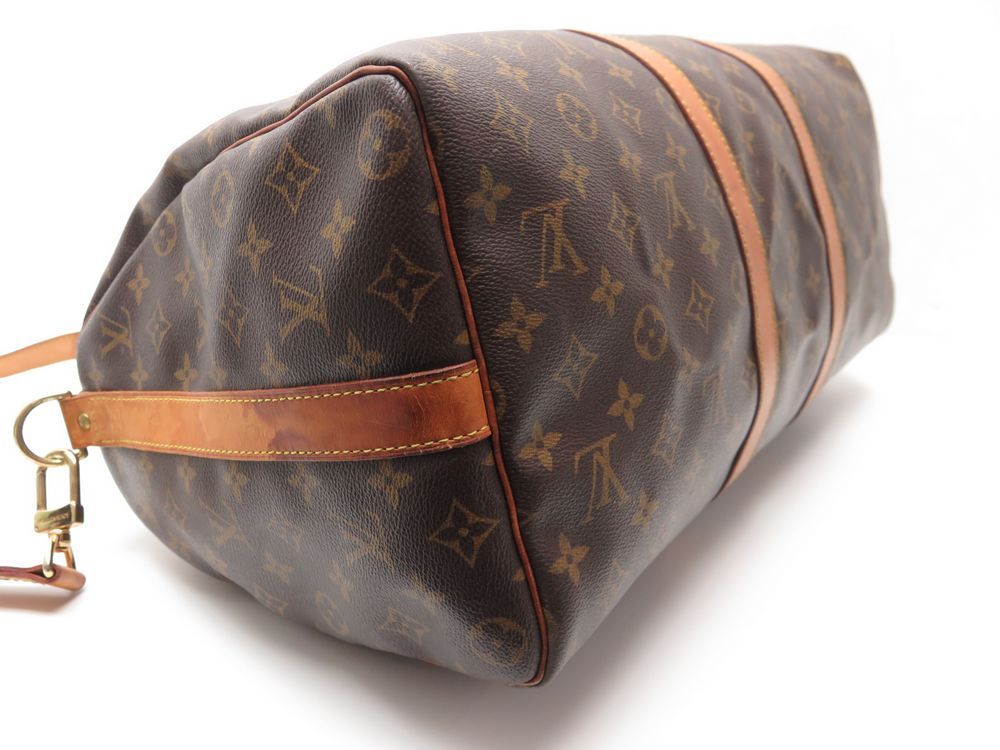 Authenticated Used Auth Louis Vuitton Monogram Keepall Bandouliere 45  M41418 Men,Women,Unisex Boston Bag,Handbag,Shoulder Bag 