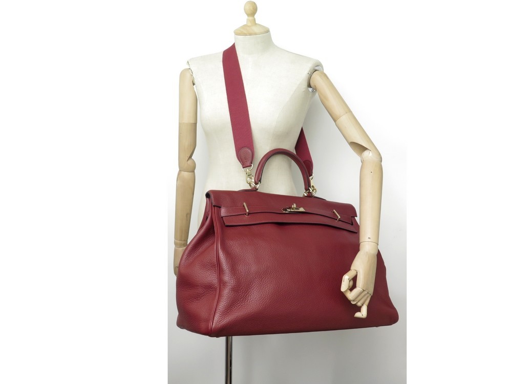 Hermès Kelly 50 Voyage Swift Leather Brown Bag