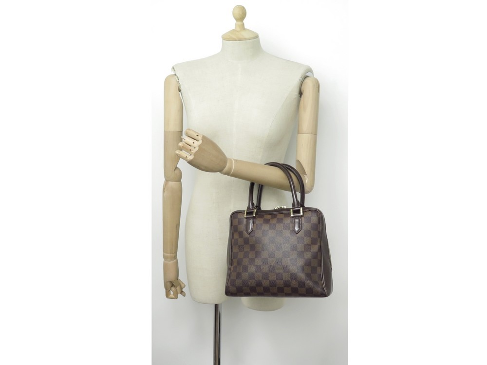 Authentic Louis Vuitton Brera Damier Ebene N51150 Guaranteed Square Bag  LD305