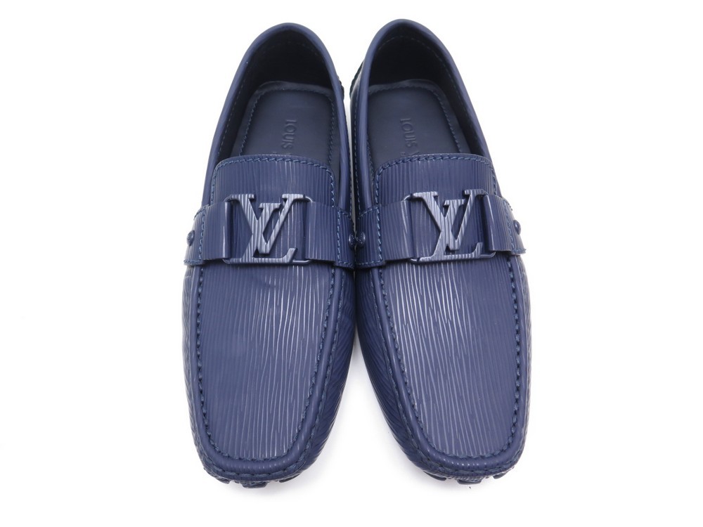 Mocassins monte carlo en cuir Louis Vuitton Bleu taille 11 UK en Cuir -  30773039