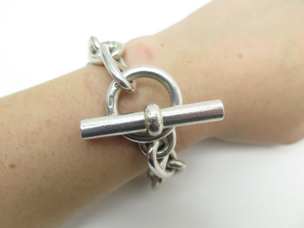 Hermes Chaine D'ancre Tgm Silver 925 Charm Bracelet Silver 20d116540 Auction