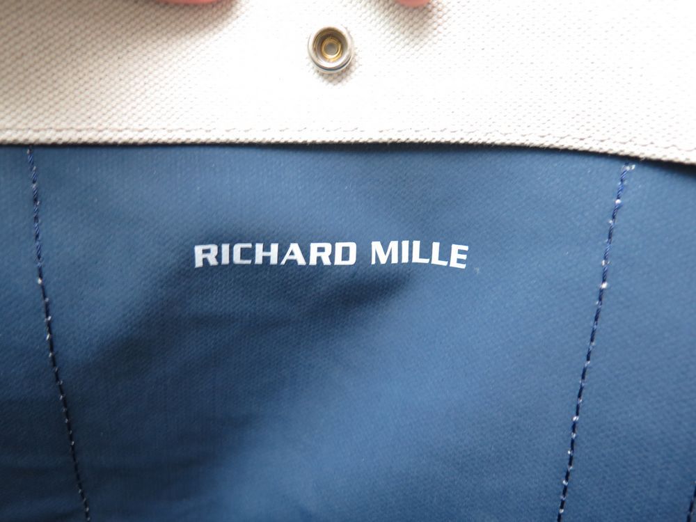 sac a main montre richard mille cabas toile ecru et