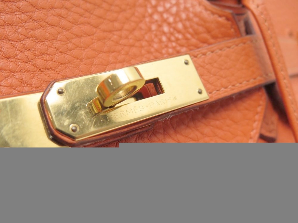 Birkin 40 leather handbag Hermès Orange in Leather - 33563300