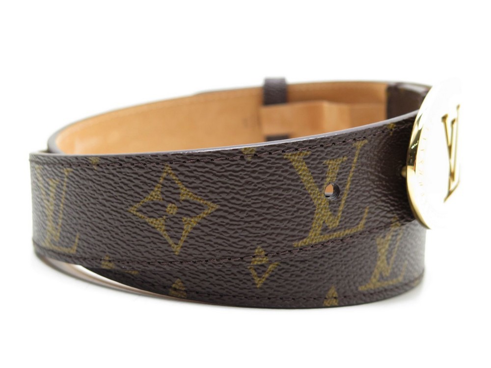 Ceinture initiales en toile Louis Vuitton Beige taille 85 cm en Toile -  34897238