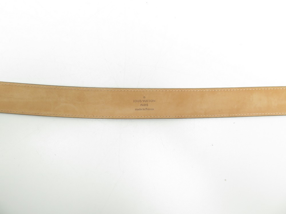 Ceinture initiales en toile Louis Vuitton Beige taille 85 cm en Toile -  34897238