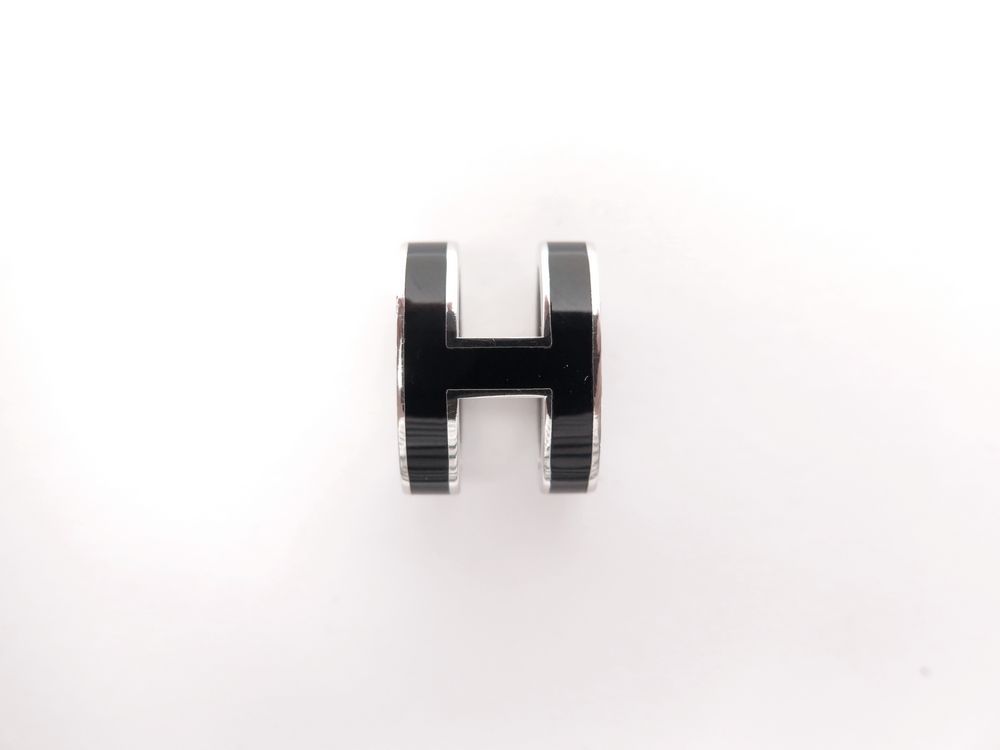 hermes pop h earrings white