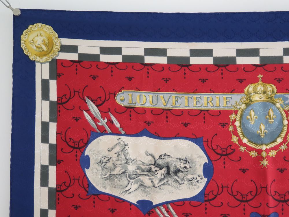 Louveterie Royale Hermes Scarf by Charles Hallo 90 cm Silk H