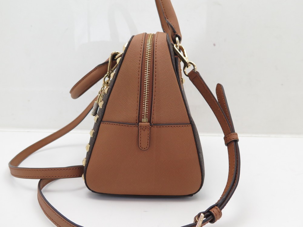 DEFECT ITEM] Michael Kors Sandrine Stud Small Crossbody Leather in Blossom  (35H7GD1C1L) - USA Loveshoppe