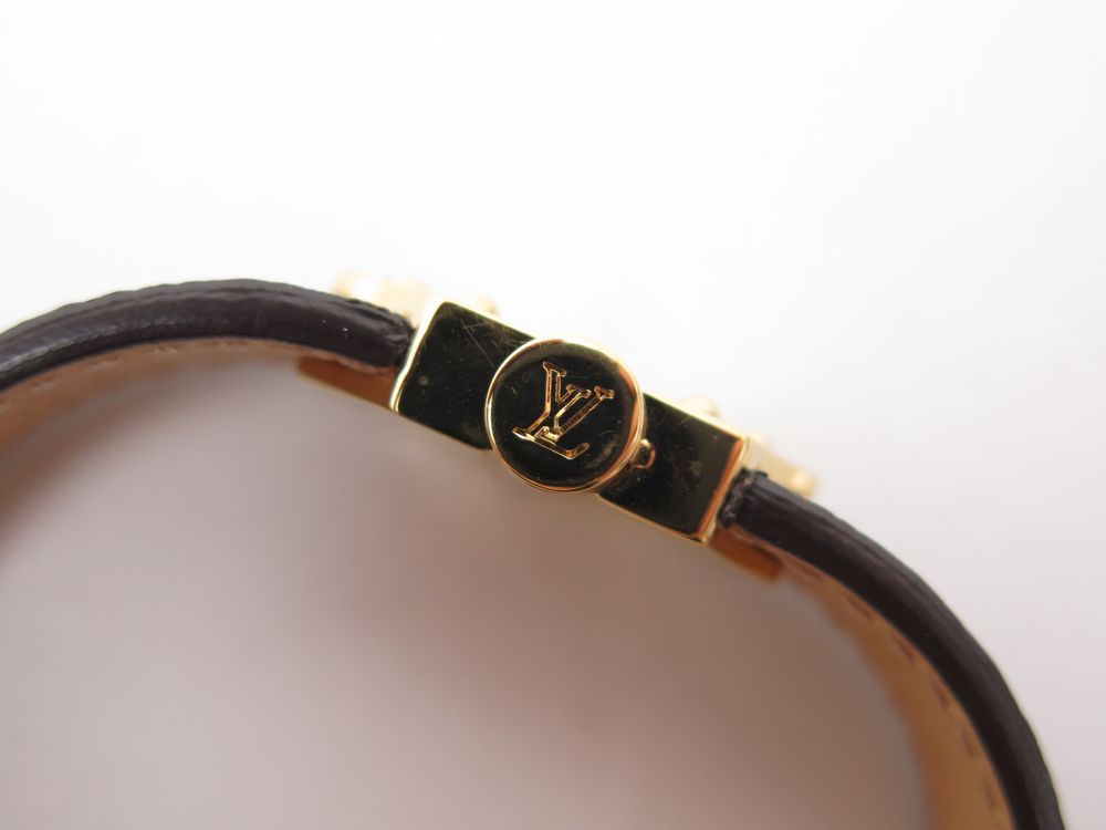 LOUIS VUITTON SPIRIT NANO BRACELET IN MONOGRAM CANVAS 19 CM M6689 + BOX  Brown Cloth ref.383531 - Joli Closet