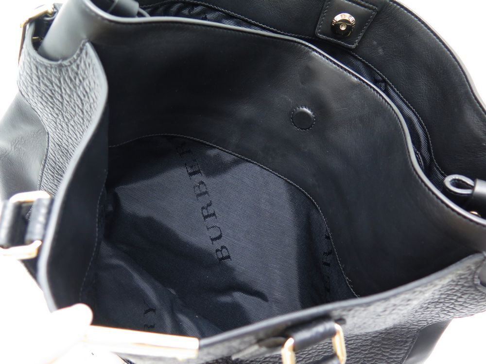 Burberry - Medium Leather Tote Bag Black