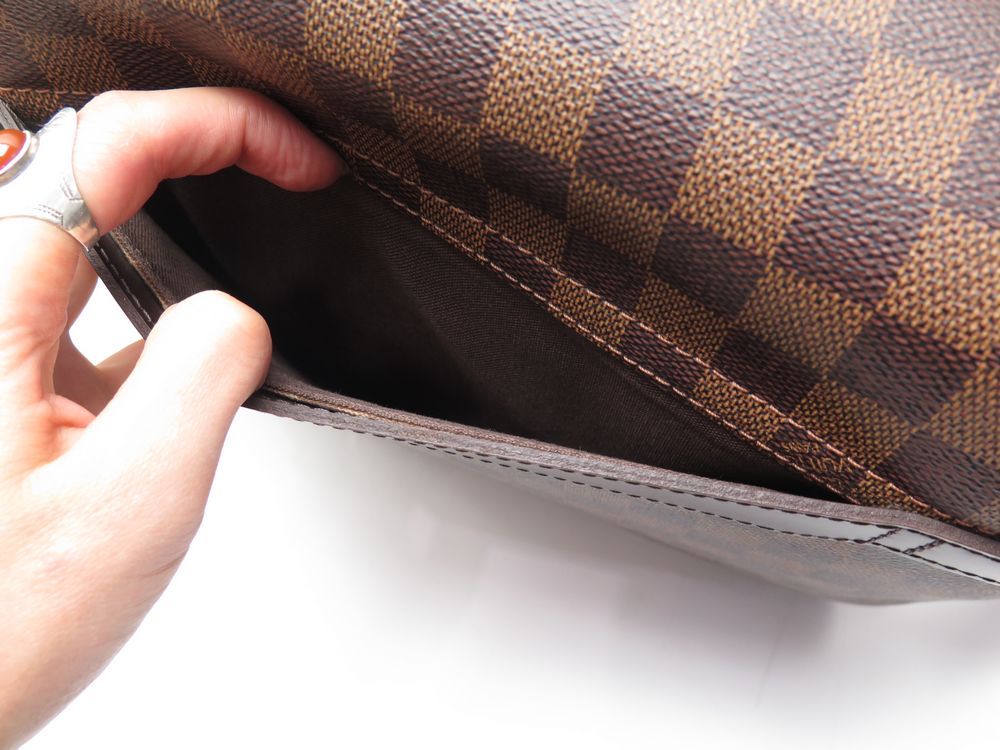 sacoche louis vuitton shelton en toile damier ebene mm