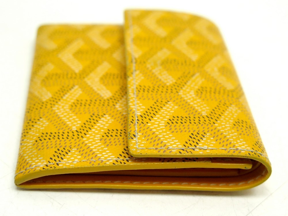 Goyard Marigny Wallet Yellow in Canvas/Calfskin Leather with Palladium-tone  - US
