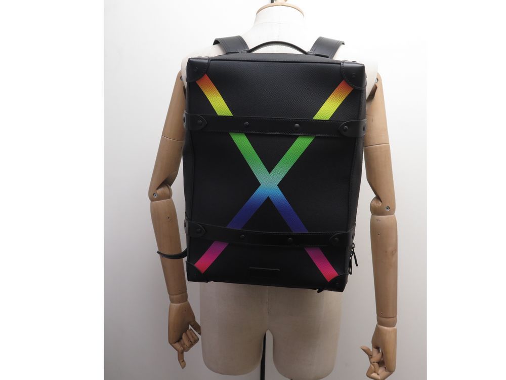 Louis Vuitton Soft Trunk Backpack Rainbow Taiga Leather PM