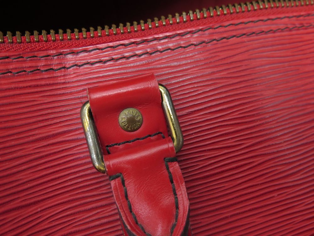 sac de voyage louis vuitton keepall 45 cuir epi rouge