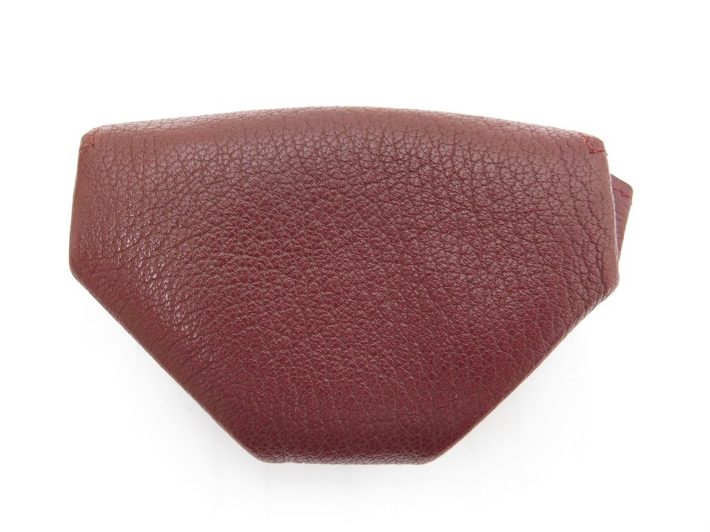 porte monnaie hermes 24 en cuir bordeaux burgundy