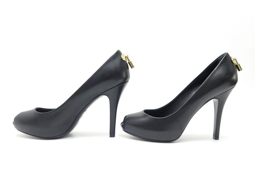 Louis Vuitton Black Patent Oh Really! Peep Toe Pumps Size 37.5, Designer  Brand, Authentic Louis Vuitton