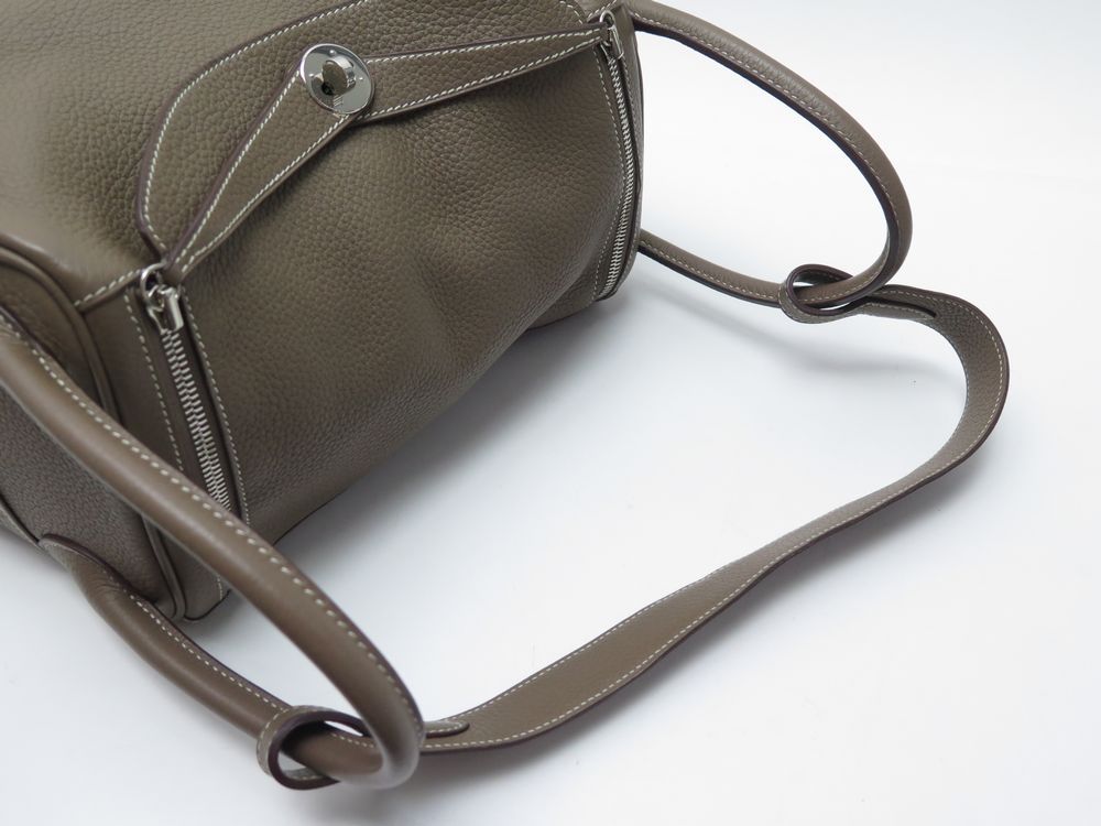 tas shoulder-bag Hermes Lindy 30 Etoupe Togo GHW #Y Shoulder Bag