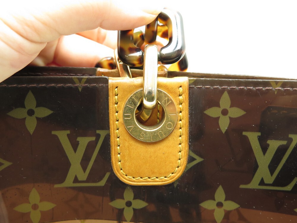 Louis Vuitton Vinyl Neo Cabas Ambre MM Brown Leather ref.177692