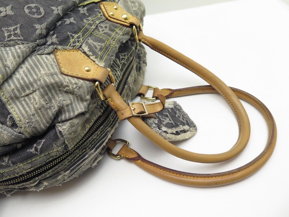 sac a main louis vuitton bowly monogram denim gris ed