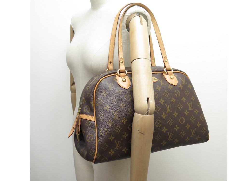 LV Montorgueil GM M95566 Brown Monogram Canvas with Leather and