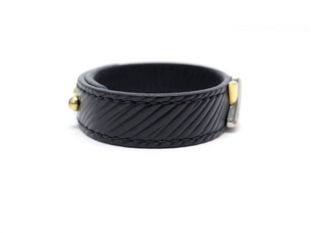 Twist leather bracelet Louis Vuitton Black in Leather - 36304398