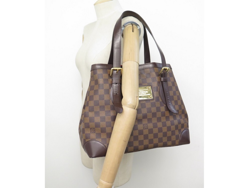 sac cabas louis vuitton hampstead en toile damier azur et cuir