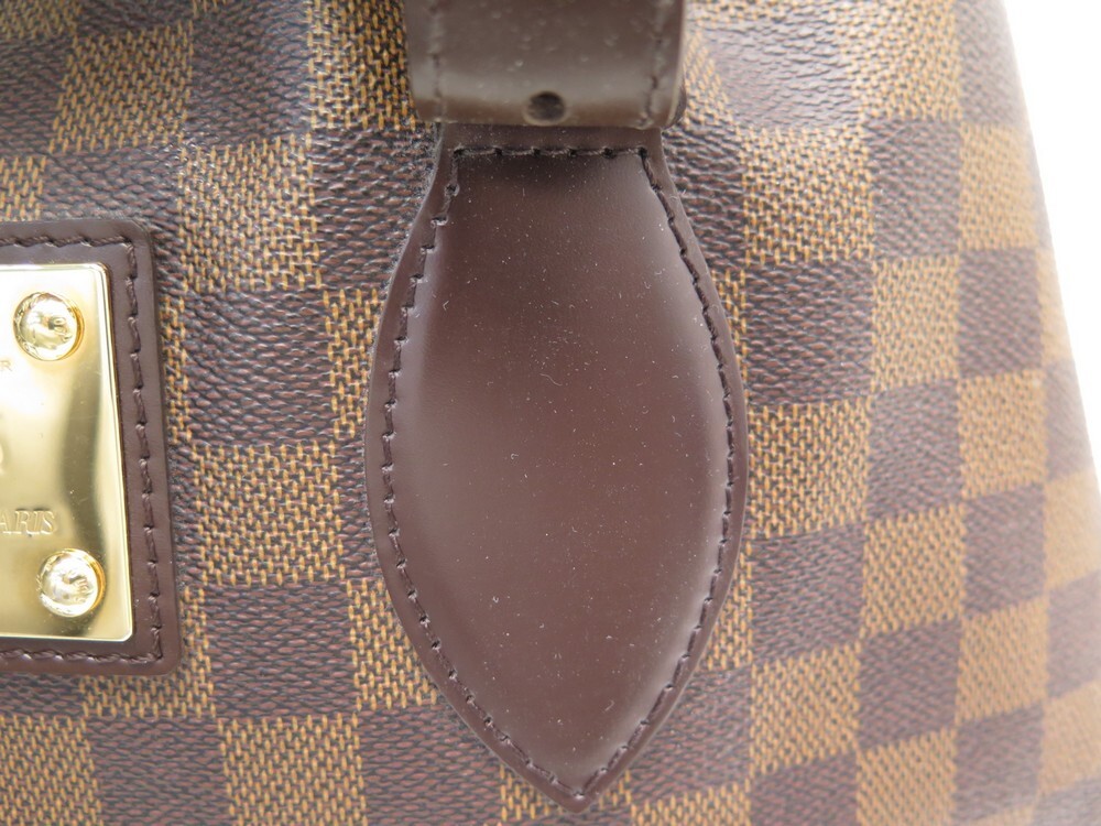 sac cabas louis vuitton hampstead en toile damier azur et cuir