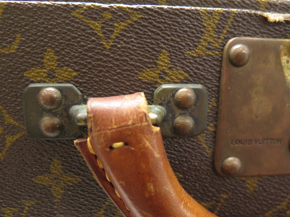 Maleta Louis Vuitton Bisten 70 en lona Monogram marrón y fibra