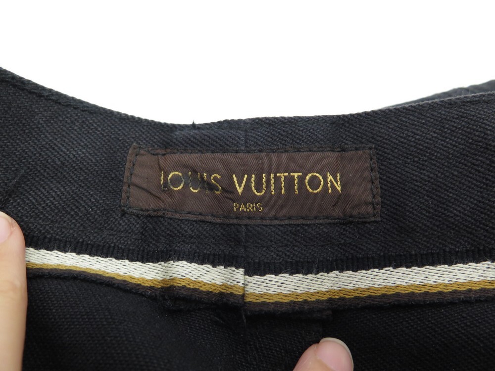 pantalon louis vuitton jean bande cuir xl 54 en