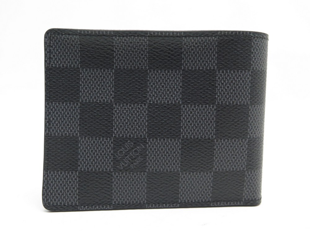 Louis Vuitton Portefeuille Slender NM Bifold Wallet Damier Map Black N60281  F/S