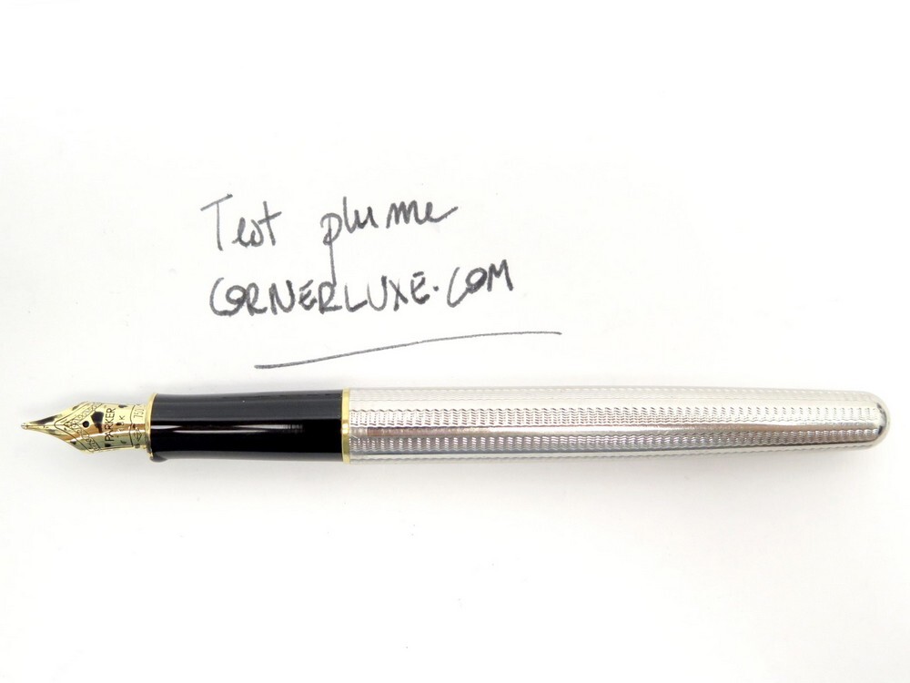 PARKER Sonnet Premium, Stylo plume, Argent Mistral (Argent massif), Plume  fine 18k, Coffret cadeau