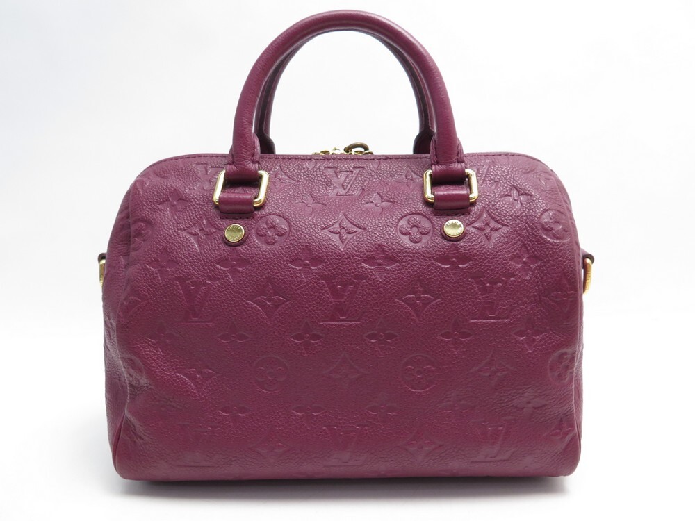 Sac Speedy 25 en cuir empreinte bordeaux Louis Vuitton - Seconde