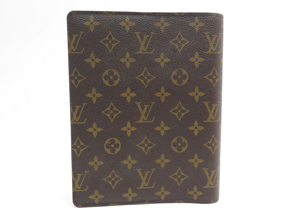 Louis Vuitton Small Ring Agenda Cover Monogram Canvas Couverture PM Ebony  Brorwn