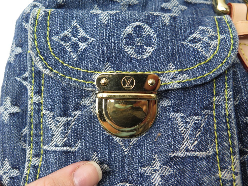 Sac à dos en toile Louis Vuitton Blue in Denim - Jeans - 36391521