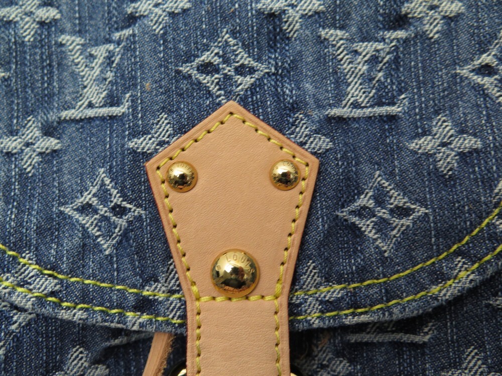 Sac à dos en toile Louis Vuitton Blue in Denim - Jeans - 36391521