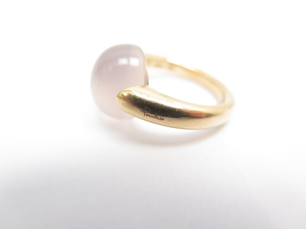 bague pomellato luna taille 54 en or rose 18k quartz