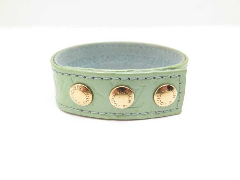 Louis Vuitton Light Green Vernis Leather Vip Snap Bracelet' In