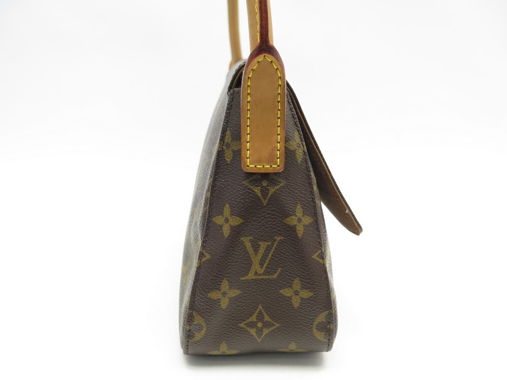 LOUIS VUITTON Shoulder Bag Monogram Mini Looping M51147 Brown